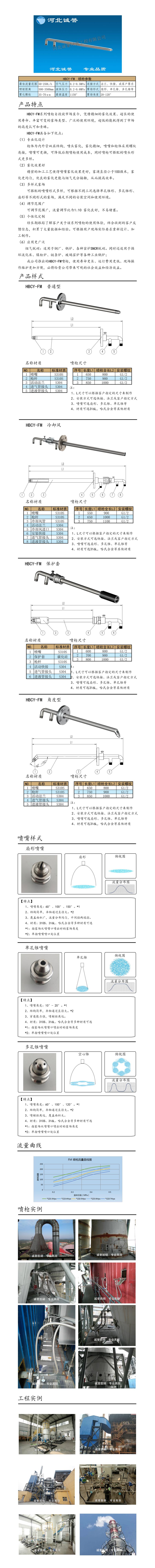 为您提供HBCY-FM-脱硝喷枪保护套、喷枪参数、材质尺寸介绍，流量分布图、扇形空心锥俯视图介绍，以及雾化视频介绍，更多详细内容尽在河北诚誉！